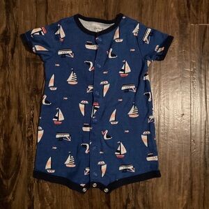 Carter's Blue Nautical Print Bodysuit 9M